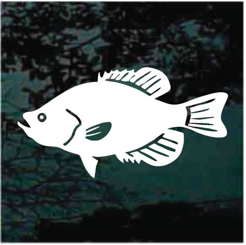 Solid Crappie Fish car window decals stickers
