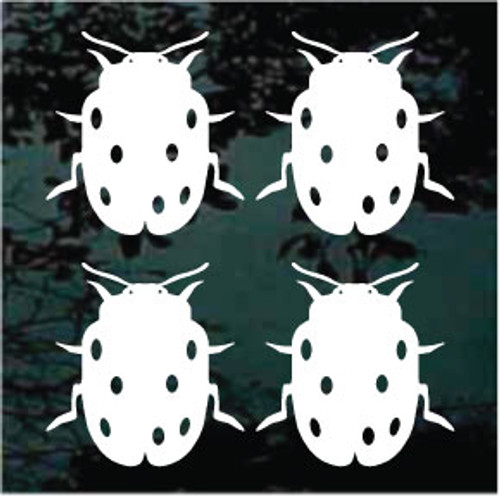 Solid Ladybug Set Of 4 Window Decals