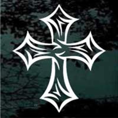 gothic cross decal