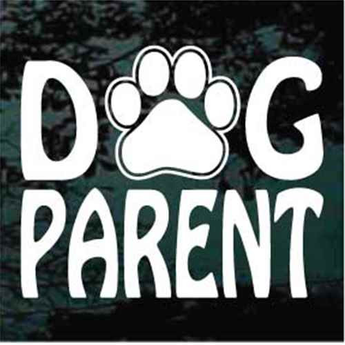 Dog Parent Paw Print car window decals stickers
