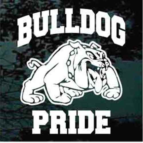 Bulldog Pride Mascot car window decals stickers