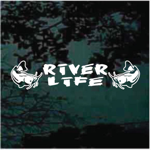 River Life Catfish car window decals stickers River Life Catfish car window decals stickers
