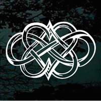 Infinity Double Heart car window decals stickers