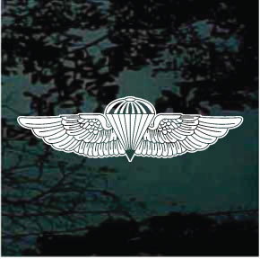 Paratrooper's Wings car window decals stickers