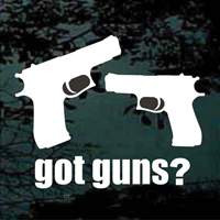 2 Adesivi "Got Guns?" | Decalcomania Vinile Die Cut Rayd Workshop