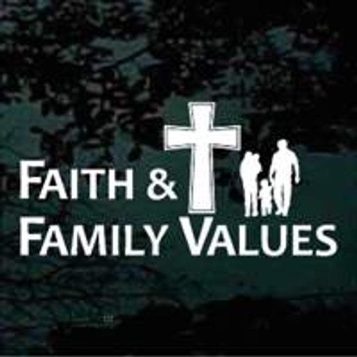 Faith & Family Values Decals