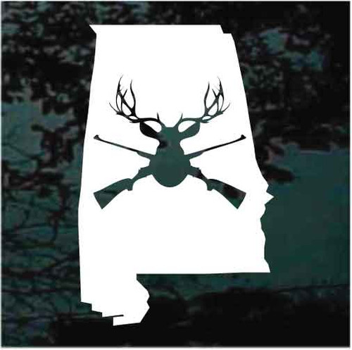 State Deer Hunter Guns Crossed decals stickers