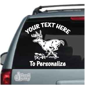 Buck Deer Running Decals & Car Window Stickers | Decal Junky