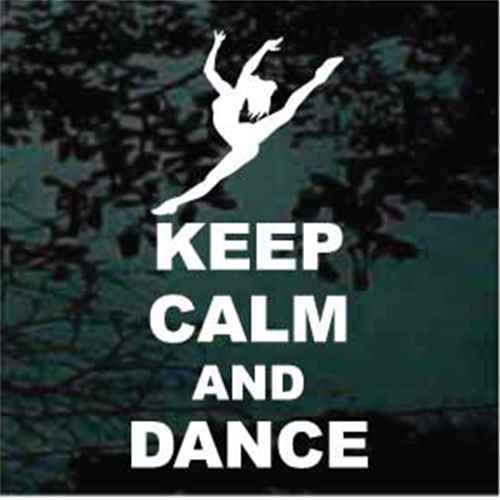 Ballet Dancer Keep Calm And Dance car window decals stickers
