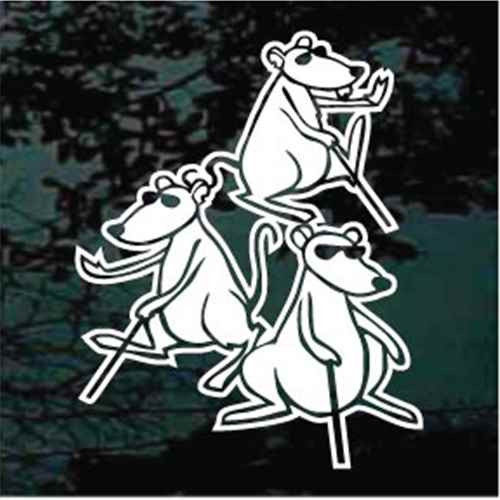 Three Blind Mice Window Decals