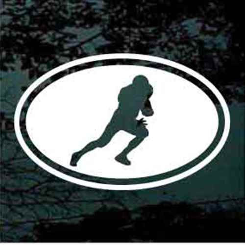 Oval Football Player Decals