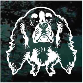 Cavalier King Charles Spaniel Head car window decals stickers