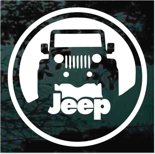 Round Jeep decals stickers