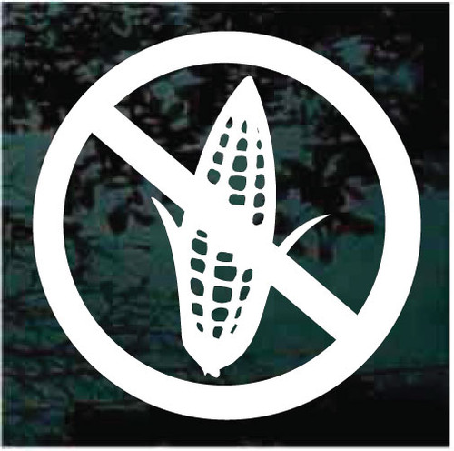 No Corn Allergy Warning window decals stickers