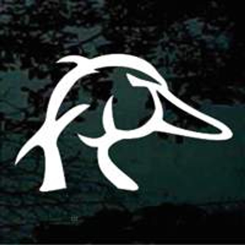 Duck Head Deer Antler car window decals stickers
