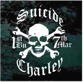 Custom Suicide Charley car window decals stickers