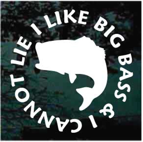 I Like Big Bass I Cannot Lie car window decals stickers I Like Big Bass I Cannot Lie car window decals stickers