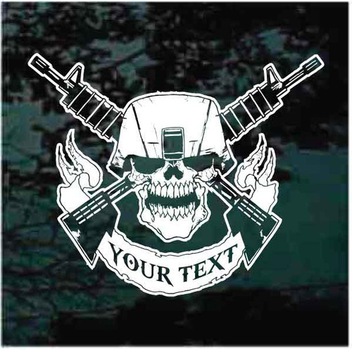 skull with guns logos