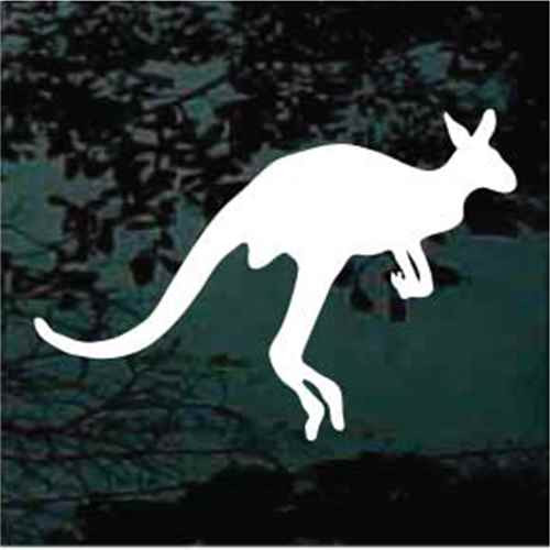 Solid Jumping Kangaroo Window Decals