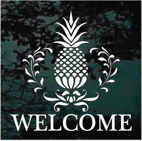 Welcome Pineapple sign decals stickers