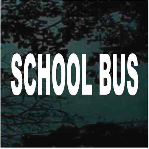 School Bus vinyl Lettering decals stickers