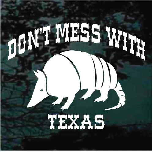 Texas Armadillo decals stickers