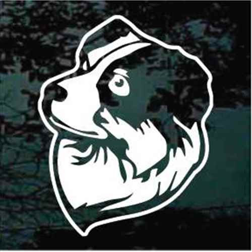 Nice Australian Shepherd Head car window decals stickers