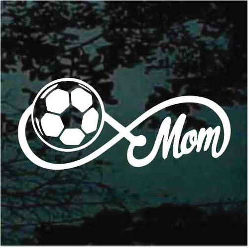 Soccer Mom Infinity car window decals stickers