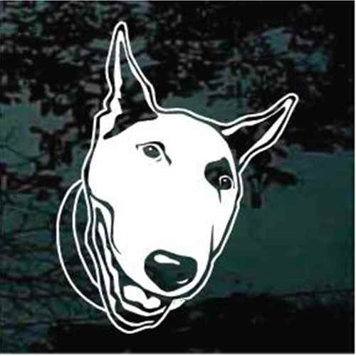 Bull Terrier Face car window decals stickers