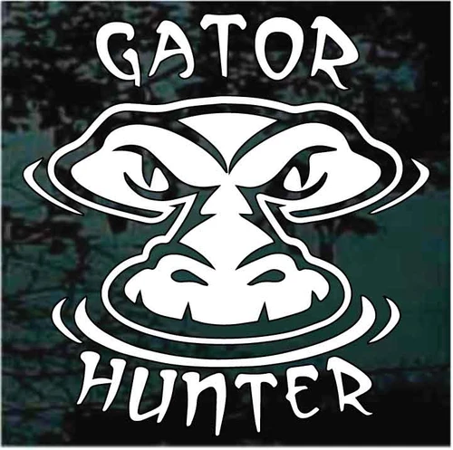 Gator Hunter car window decals stickers