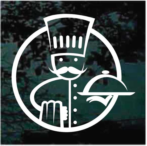 Round Chef Logo car window decals stickers
