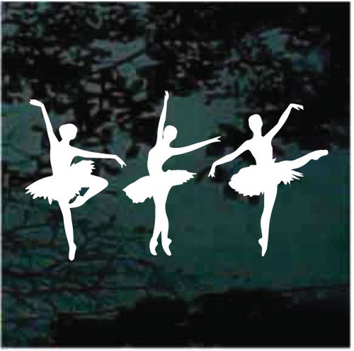 Three Ballerinas car window decals stickers