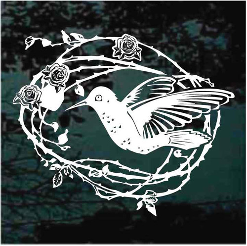 Rose Hummingbird decals stickers