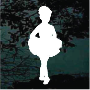 Young Girl Ballerina car window decals stickers