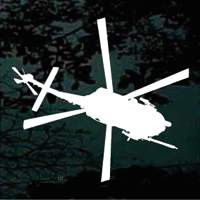 Bird's Eye View Helicopter Silhouette car window decals stickers