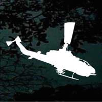 Side View Descending Helicopter car window decals stickers
