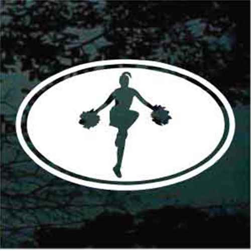 Cheerleader Oval Decals