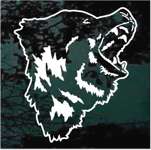 Realistic Bear Head decals stickers