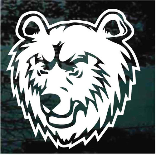 Detailed Bear Head decals stickers