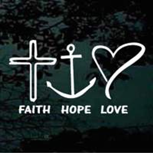 Cross Anchor Heart Faith Hope Love Decals