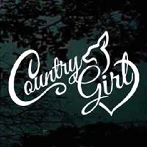 Country Girl Deer Heart car window decals stickers