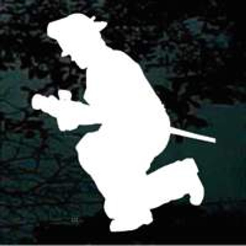 Firefighter Silhouette Window Decals