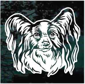 Sweet Papillon Head car window decals stickers