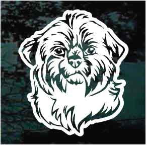 Cute Shih Tzu Head car window decals stickers