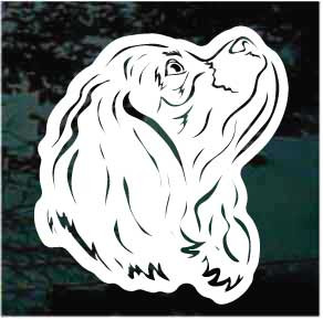 King Charles Cavalier Spaniel Looking car window decals stickers