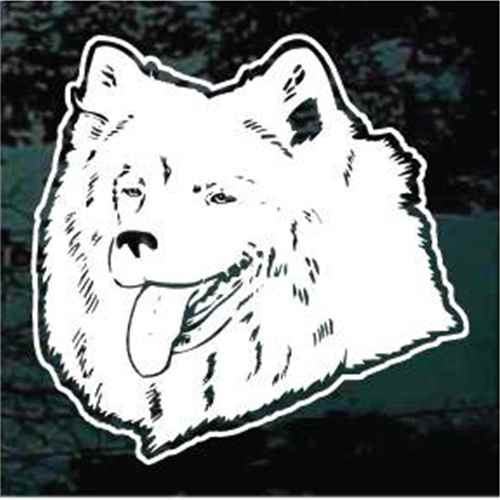 Samoyed Head car window decals stickers