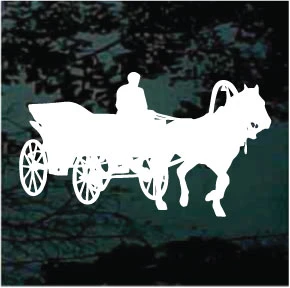 Horse & Carriage car window decals stickerss