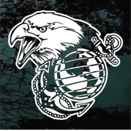 Eagle Head Marines  car window decals stickers