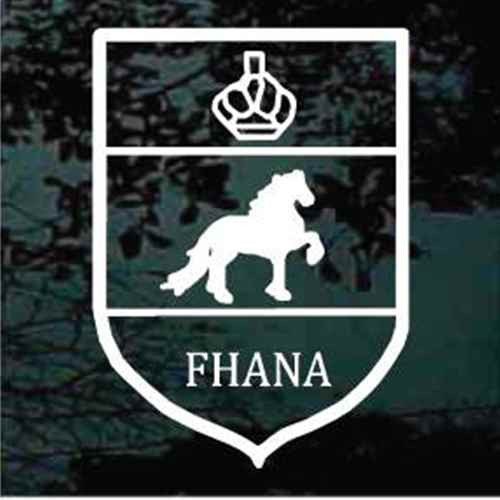 Friesian Horse Breed Logo car window decals stickers