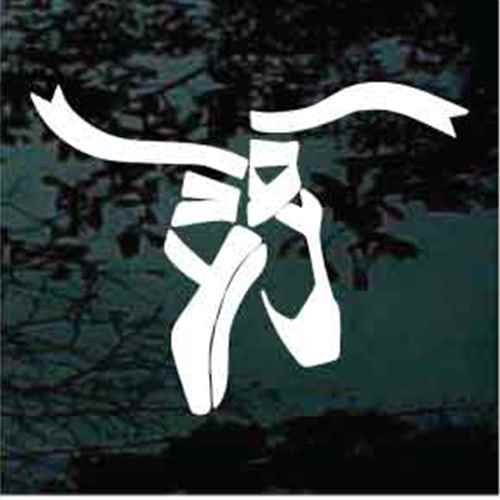 Solid Ballet Slippers car window decals stickers